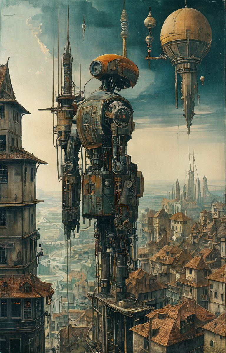 masterpiece,best quality,<lora:tbh183-sdxl:0.8>,illustration,style of Albrecht Durer, cyberpunk city