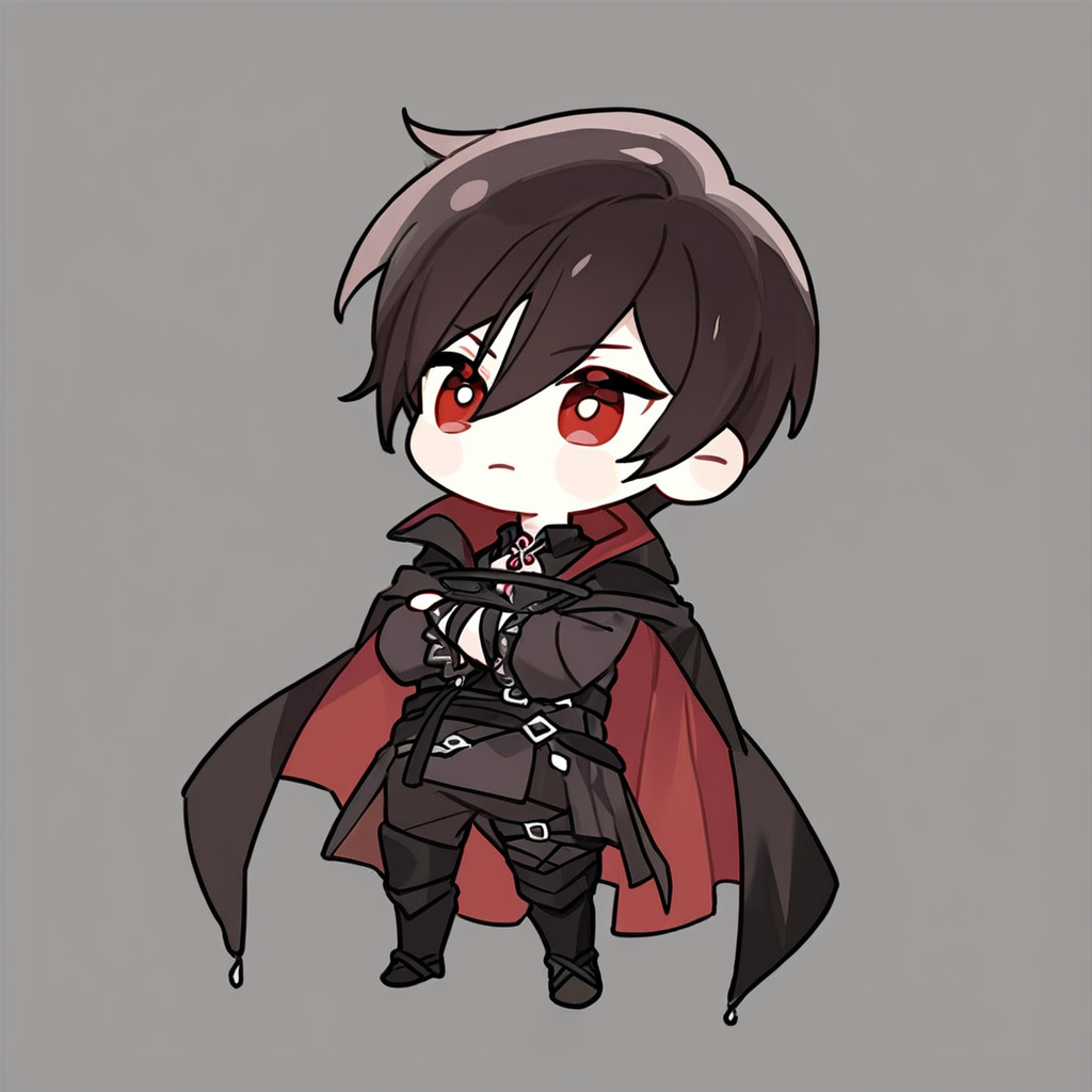 masterpiece,best quality,<lora:fat-noob05:1>,
chibi,ayn alwyn,1boy,male focus,
simple background,full body,