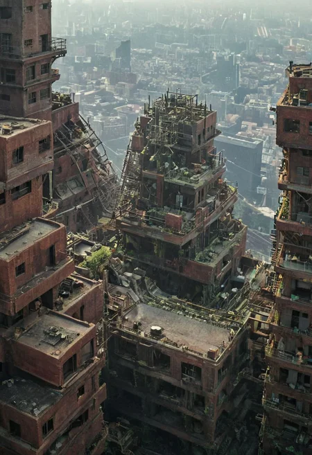 (A BUILDING MODEL:1.3),
(pastel neon niji colors, terraforming mecha-Pyramid Like drdnght machine hovering above planet earth 20000 bc, Tower of Babel, winding pipes winding up, spiral pipes, Huge robot maintenance cabin), 
(Fluorescent color tints, urban city   window view),
industrial|machine|pipes|Screen|Monitor|Signboard_Details,
Metal|Glass|Leather|mecha_Texture,
atmospheric haze, Film grain, cinematic film still, highly detailed, high budget, cinemascope, moody, epic, OverallDetail, gorgeous, 2000s vintage RAW photo, photorealistic, candid camera, color graded cinematic, eye catchlights, atmospheric lighting, skin pores, imperfections, natural, shallow dof,
extremely detailed, caveruinsPOV, treehouse, xtower, industrialbuilding, spstation, (((Architecture physical model))),
