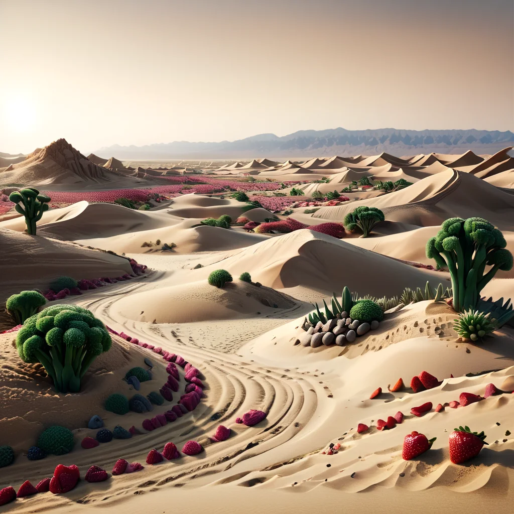 Masterpiece,absurd resolution,8k,high resolution,fruity,
landscapes,desert,sand
,<lora:Fruit_world_XL25:1>