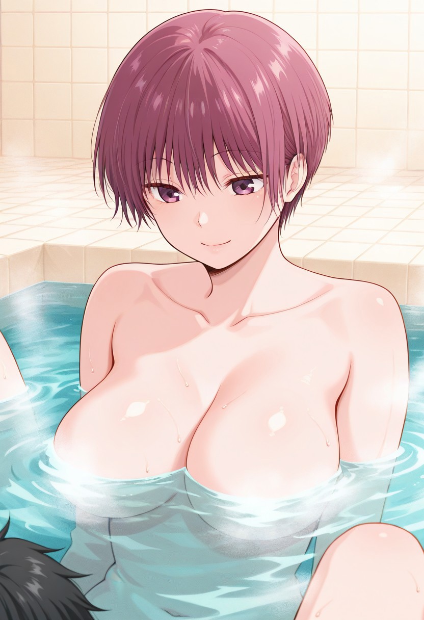 score_9, score_8_up, score_7_up, source_anime,(extremely detailed CG), (best quality),
breasts, steam, short hair, nude, large breasts, steam censor, smile, convenient censoring, solo focus, collarbone, water, partially submerged, bangs, tiles, multiple girls, 1girl, tomo