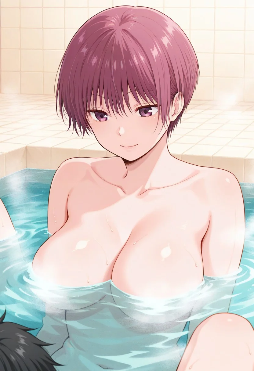 score_9, score_8_up, score_7_up, source_anime,(extremely detailed CG), (best quality),
breasts, steam, short hair, nude, large breasts, steam censor, smile, convenient censoring, solo focus, collarbone, water, partially submerged, bangs, tiles, multiple girls, 1girl, tomo