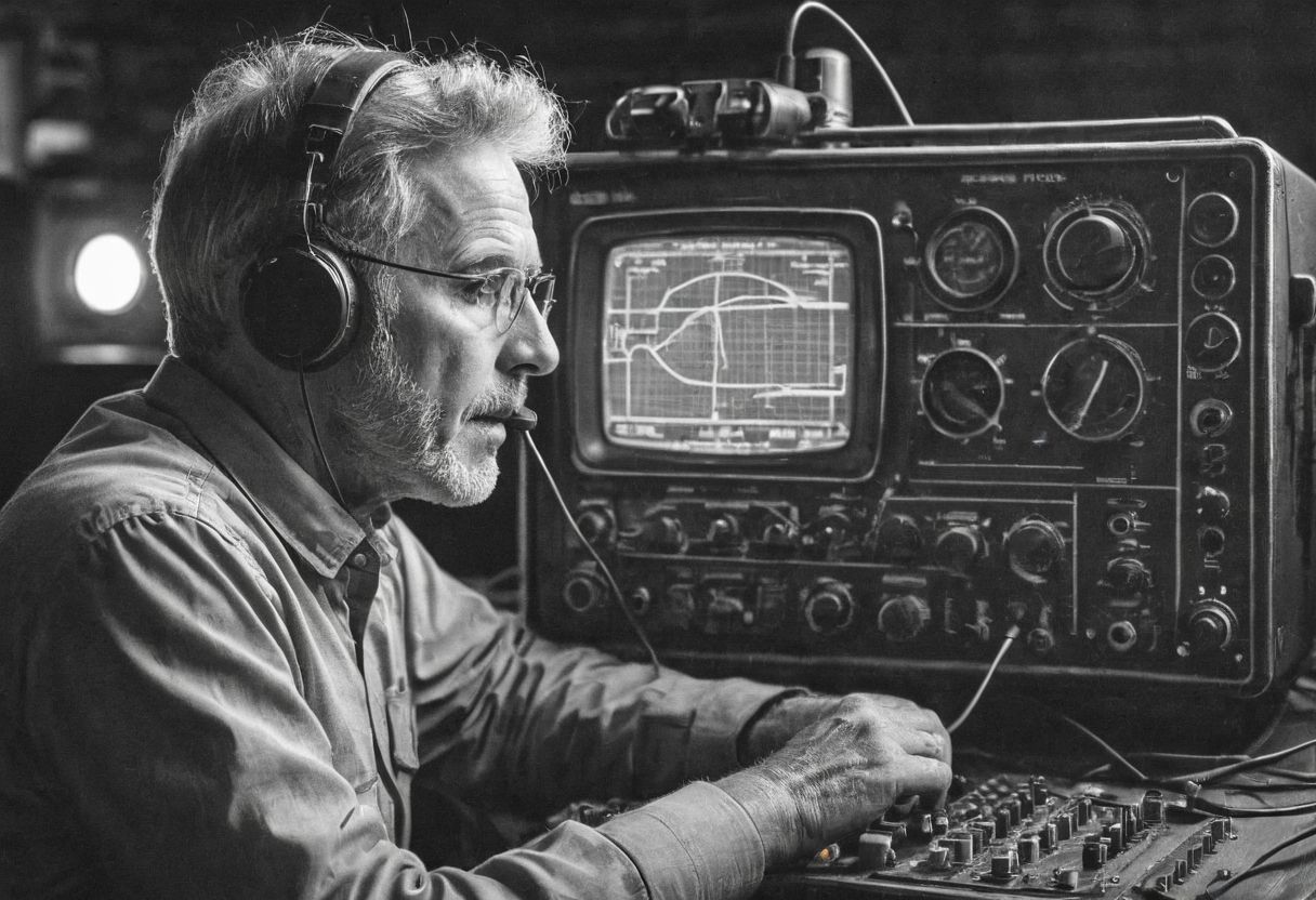 colouring page of an old retro ham radio looking at it head on. There must be a large crt screen included