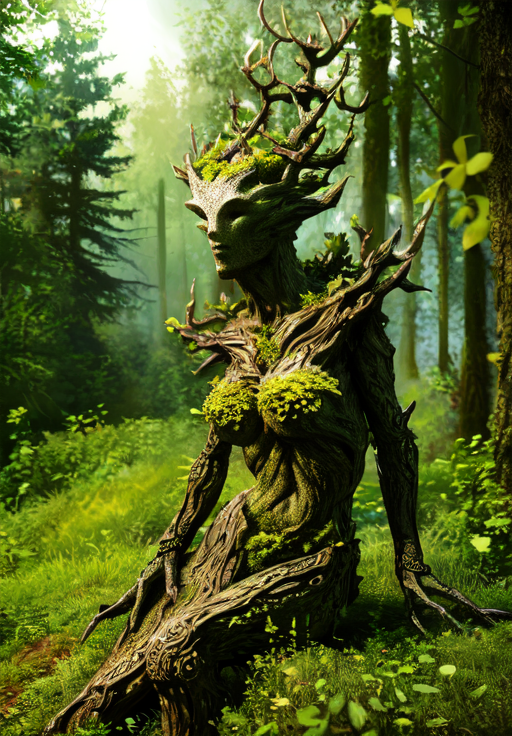<lora:Spriggan:0.8>, Spriggan, sitting, forest,, (masterpiece, best quality, absurdres, detailed, ultra-detailed:1.3), (highly detailed, high quality:1.3)