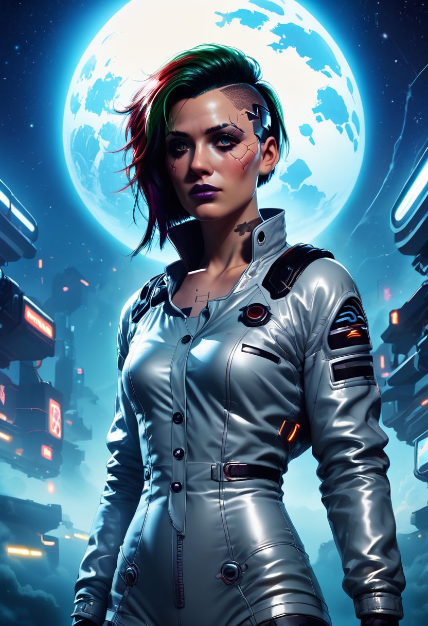 score_9, score_8_up, score_7_up,  cyberpunk style, 1girl, extremely beautiful woman, wearing a vibrant neonpunk spacesuit, petite, exploring city, atmospheric perspective, fog, sunbeam,  no characters, space ship, control panels, buttons