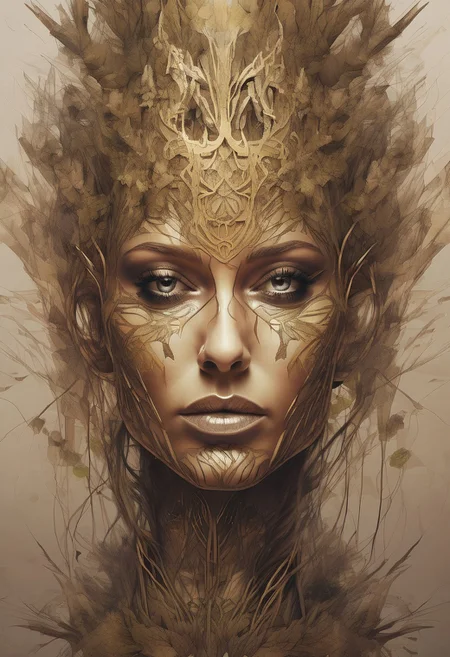 masterpiece, best quality,highly detailed and hyper realistic,Cannabis goddess by Carne Griffiths, sf, intricate artwork masterpiece, ominous, matte painting movie poster, golden ratio, trending on cgsociety, intricate, epic, trending on artstation, by artgerm, h. r. giger and beksinski, highly detailed, ultra high quality model, (dark shot:1.17), epic realistic, faded, ((neutral colors)), art, (hdr:1.5), (muted colors:1.2), hyperdetailed, (artstation:1.5), cinematic, warm lights, dramatic light