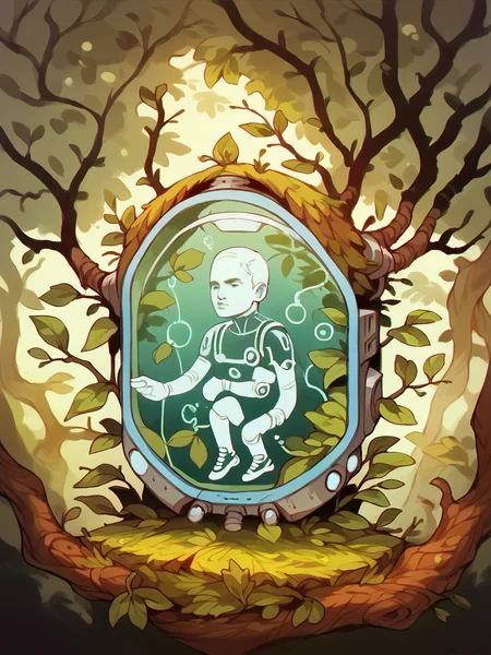 score_9, score_8_up, score_7_up, score_6_up, score_5_up, <lora:t3ngXLP:1> t3ng, 1boy, portrait, tech, leaf,