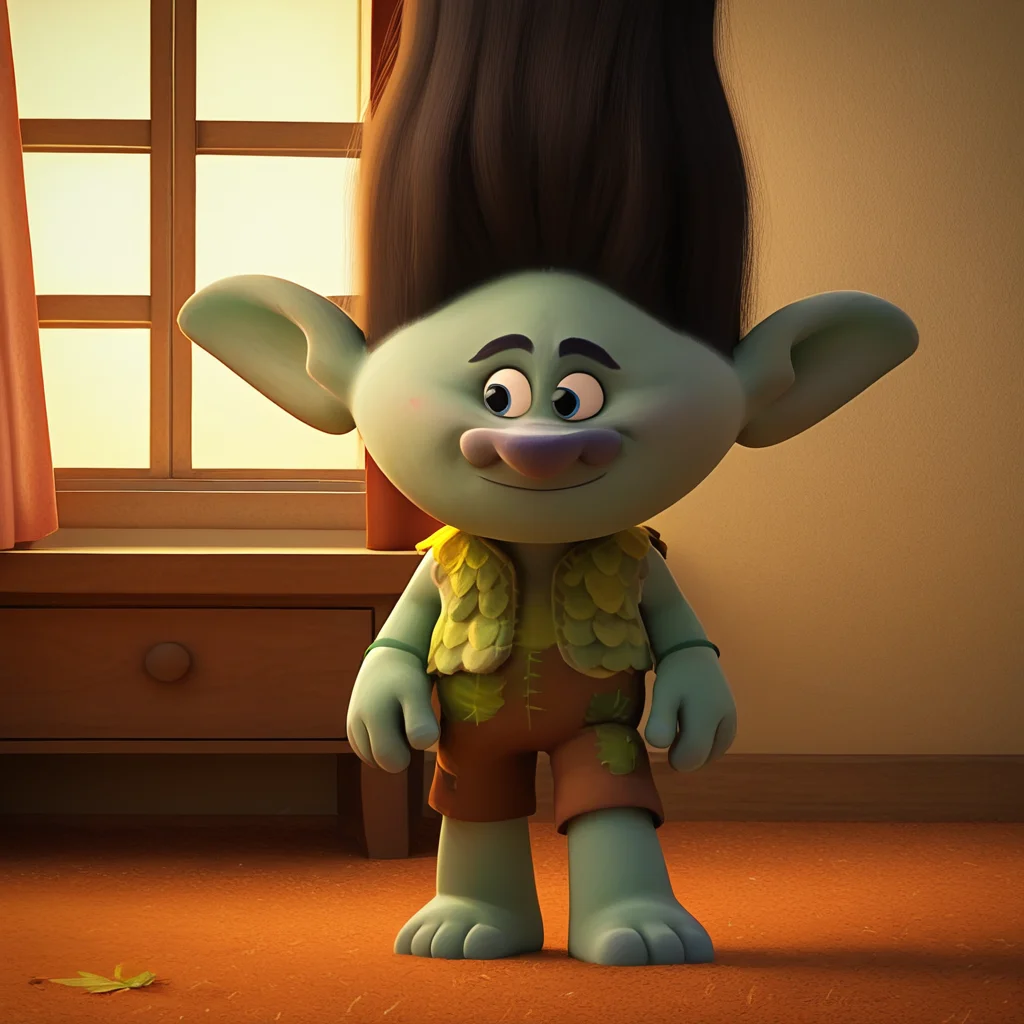 score_9, score_8_up, score_7_up, score_6_up,score_5_up, score_4_up, <lora:ramon-v1-17:1> tramon, 1boy, leaf vest+brown short, indoors, four toes, 3d