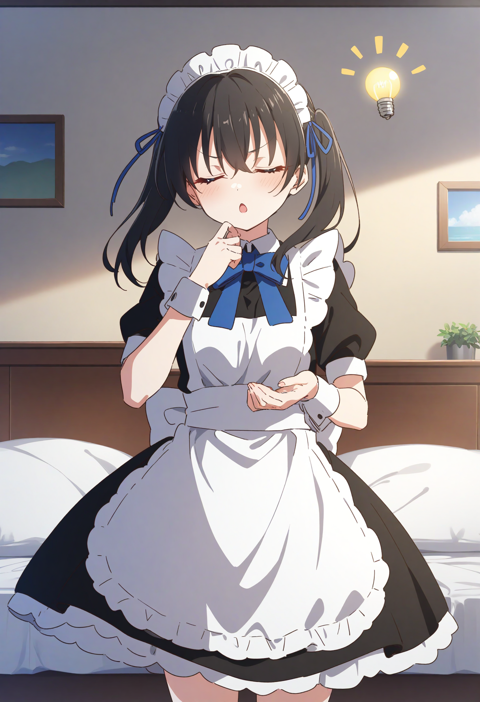 1girl,sincos, ningen mame, toosaka asagi,solo,medium breasts,20yo,maid,maid headdress,
Idea Light Bulb,<lora:Idealightbulb_XL_v1:0.8>
best quality, very aesthetic, absurdres