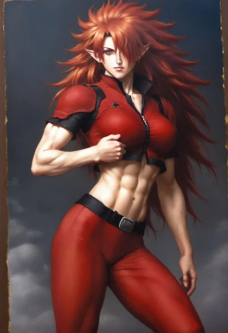 seras victoria:1.5, hair over one eye, blue / red eyes, blond hair, big hair, pointy ears, long ears, messy hair, pale skin,  female, athletic, big  breasts, hip vent, long hair, sharp claws, hair between eyes, (poncho:1.2), (traditional slavic clothe:1.5), (black blue and red clothes:1.4), royalty, NSFW, undressing, (looking at viewer, standing),  masterpiece, ultra high resolution, ultra-detailed, 4K, intricate detail,  detailed hands, hand with five fingers, hyper-detailed, highlight and shadow, volumetric lighting, highly detailed background:1.2, epic background, graveyard, vampire's theme, combat stance, web of blood, (Kentaro Miura Style:1.2)