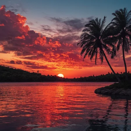 UHD, 4k, ultra detailed, cinematic, a photograph of <lora:Fine art photography style:1>
Juxtaposition of a red sunset with palm trees and a body of water,Juxtaposition,artistic,photography,dramatic light,dramatic shadow light,contrast,saturated color,cinematic,filmic,photographic,realistic,realism,perfection,perfect,Juxtaposed,opposite,different things,side by side,syncretism,antithesis,Juxtaposition style,outdoors,sky,cloud,water,tree,no humans,moon,nature,scenery,full moon,reflection,sunset,mountain,sun,silhouette,red theme,landscape,lake,red sky , creative, photorealism, hyperrealism, Fine art photography style, Fine art cinematic photography style, epic, beautiful lighting, inpsiring