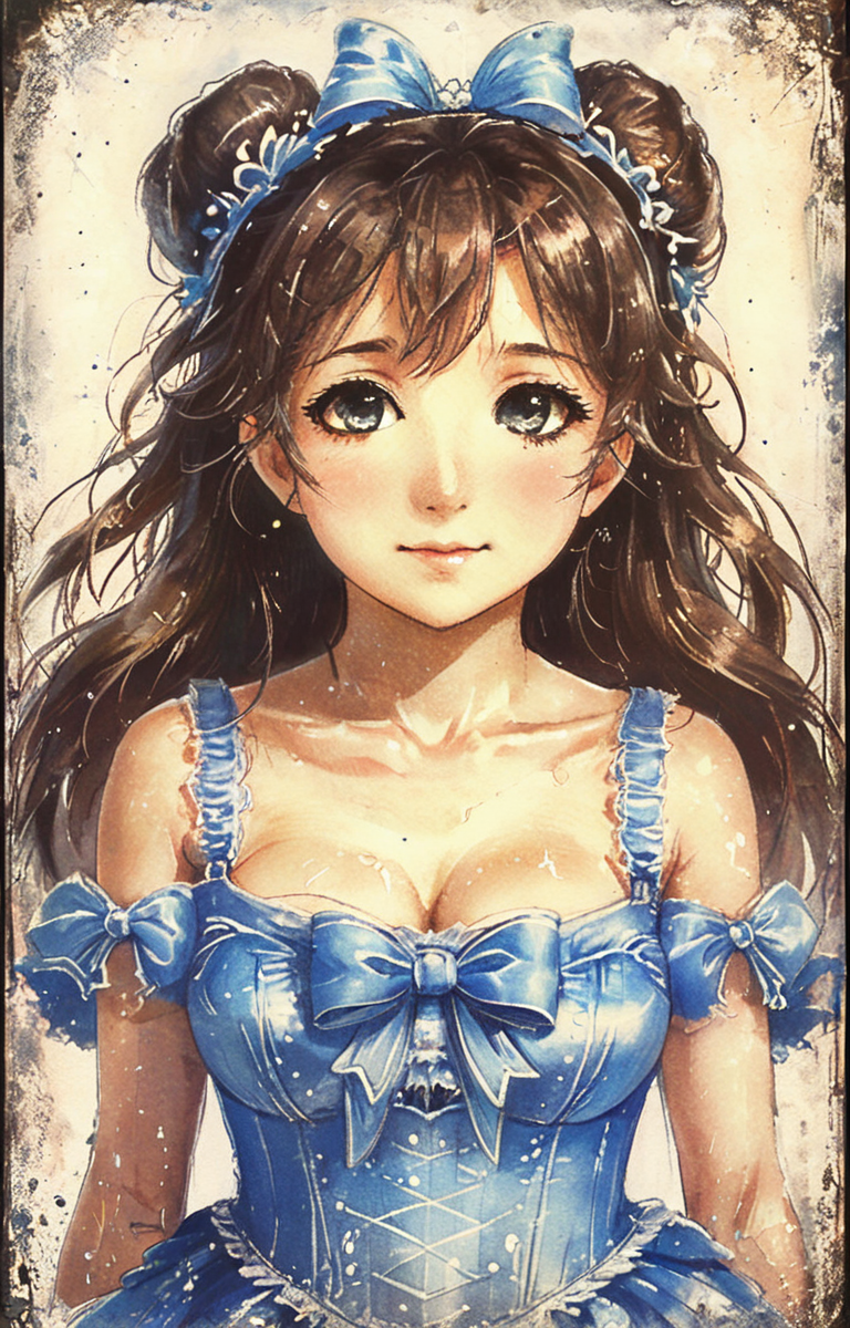 masterpiece,best quality,<lora:tbh21-sdxl:0.9>,illustration, portrait of idolmaster cinderella girls,