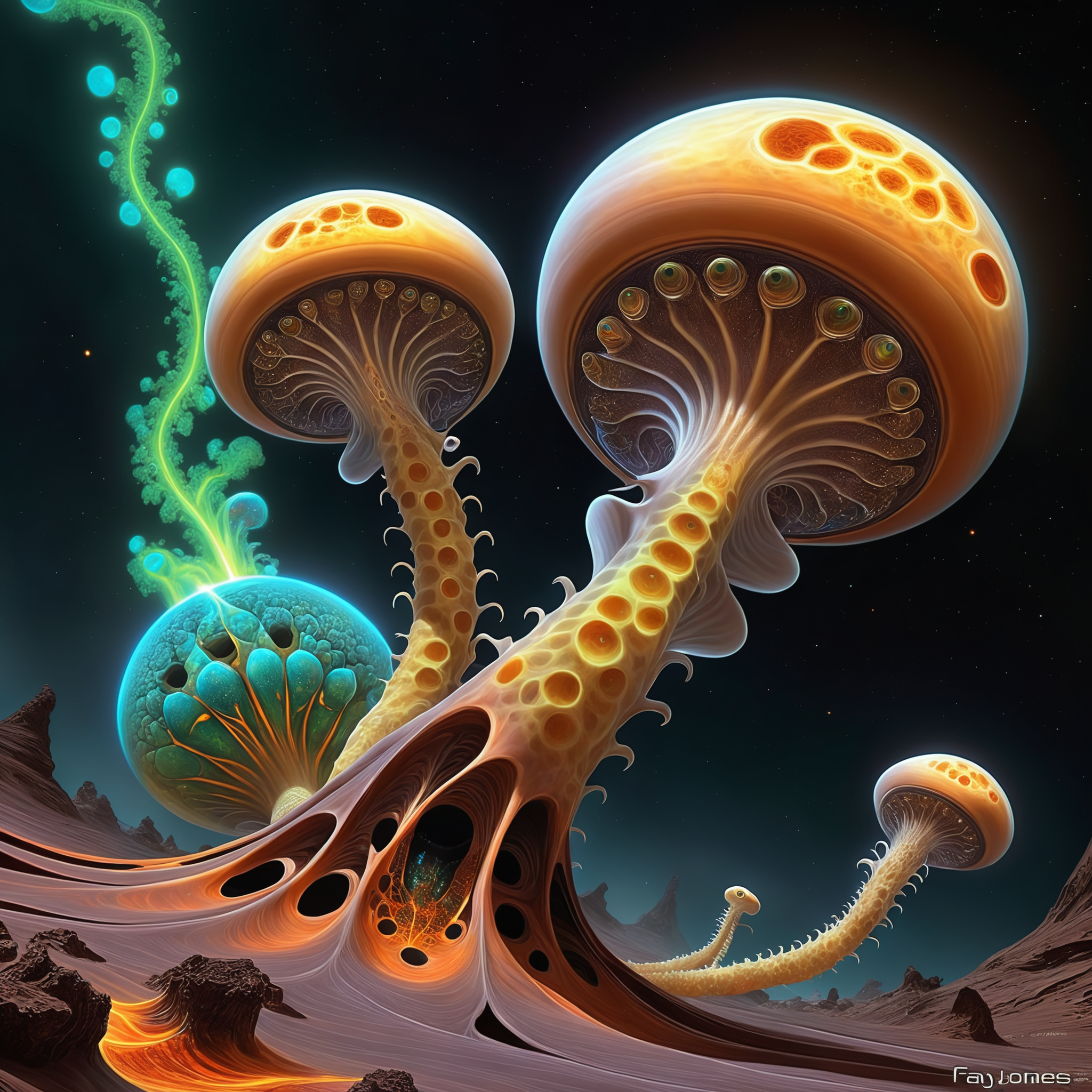 <lora:add-detail-xl:2.0>, ultra detailed, famous artwork (by fay jones:1.1), (fractal art:1.1), fantasy style, seen here is the wondrous (amphibic:1.2) rattling eyerat with its vorblyborked fluffernook and (sleek, streamlined features:1.2). it prefers to crunkle next to one of the colorful and frequently (erupting geysers:1.4) of the anderfull exoplanet niceone x