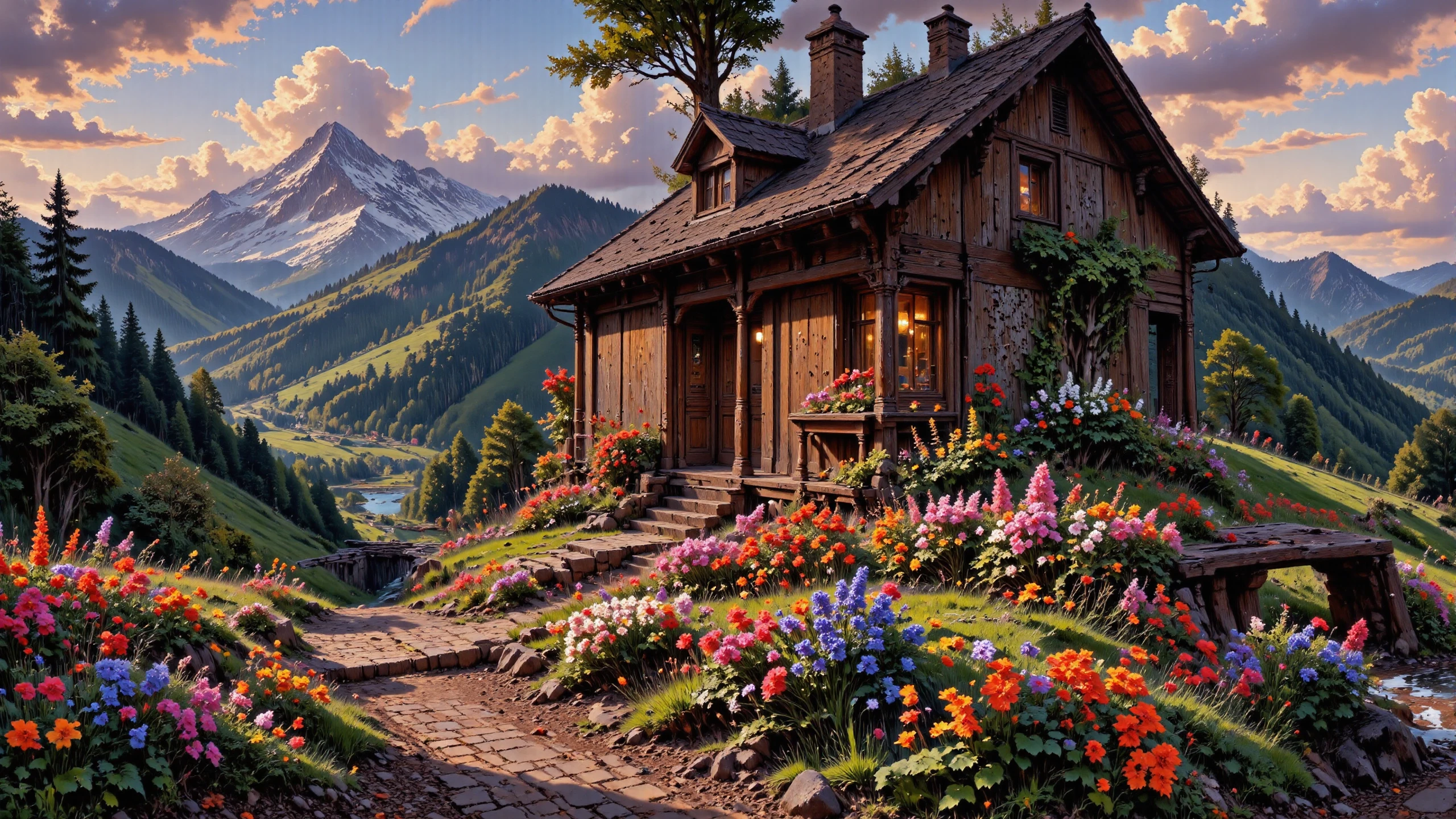 (flower shop),  beautiful Swiss fantasy landscape,  evening, woman, intricate, very detailed, sharp, colorful, <lora:Hand v2:1> <lora:Anti-Blur:1> <lora:Insane Detail Slider:0.5>   <lora:Flux.1_Turbo_Detailer:0.6> <lora:flux-photo-transparent_Alpha_1.0:0.8> <lora:flux.1_lora_flyway_Epic-detail_v2:0.6> <lora:Painterly01b_CE_FLUX_AIT:0.8> pntrlyCE_style, <lora:VividlySurreal:0.8>  <lora:FluxMythP0rtr4itStyle:0.8> mythp0rt