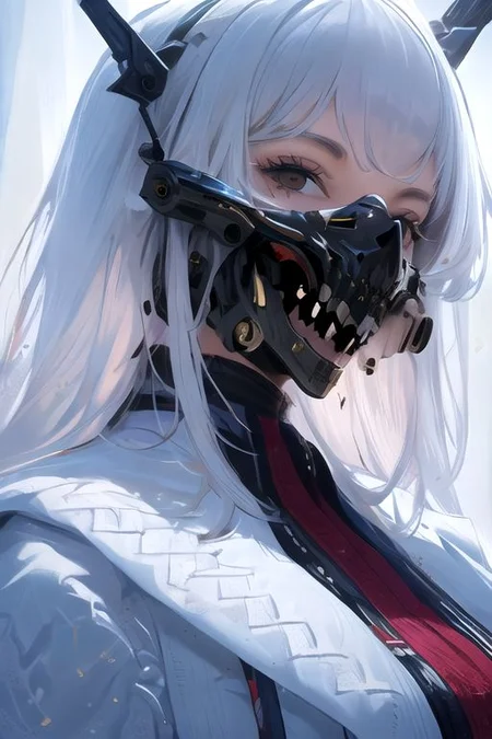 solo, 1girl, solo_focus, (((masterpiece))), ((best quality)), ((ultra-detailed)), ((too_many)):16, high resolution, absurdres, highres, ultra-detailed 8k unity wallpaper,
Ghost mask ,Girl, skull mask,