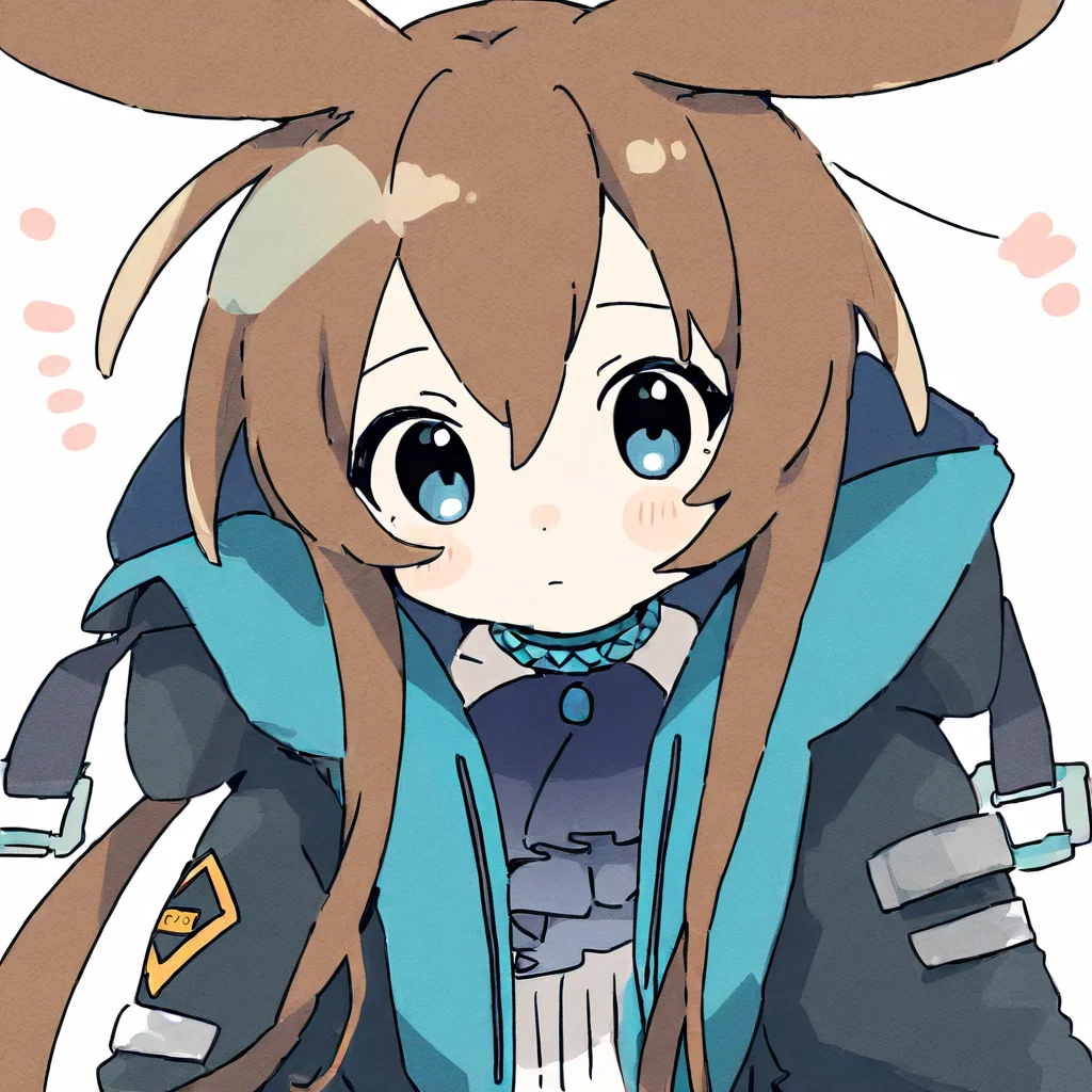 1girl,amiya \(arknights\),masterpiece, best quality, very aesthetic, absurdres,,simple background, solo, virtual youtuber, looking at viewer,upper body,(naguru \(cyoroama\):0.4), <lora:naguru-NAI:0.8>