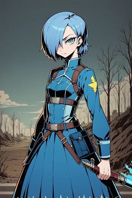 1girl,kid,hair over one eye,solo,dress,unlight,looking at viewer,depth of field,battlefield,blue flash,effect
<lora:Perfect Hands:1> <lora:Unlight飿 ¼:0.7> <lora:naip33:0.3>, score_9, score_8_up, score_7_up, score_6_up, score_5_up, score_4_up,zPDXL
