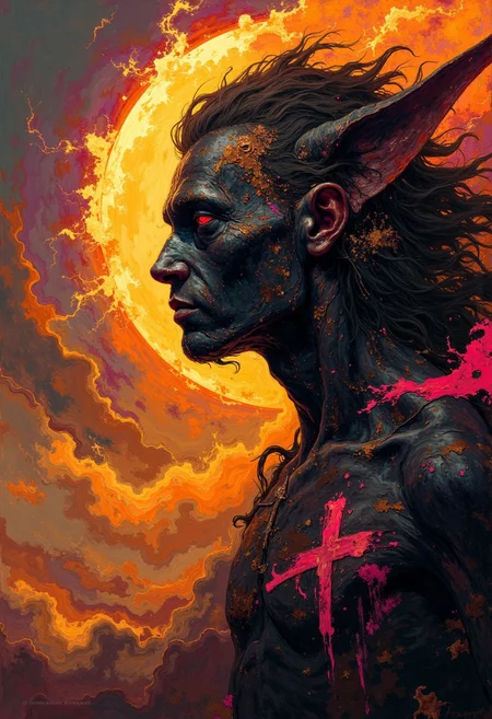 DB4RZ style paintingCompletely The world of the Lord of the Rings, detailed, but the Lord of the Rings of life are rising, FastNegativeV2, ral-dissolve, amazing quality, masterpiece, best quality, hyper detailed, ultra detailed, UHD, perfect anatomy,, warm orange and pink hues casting a beautiful glow, cinematic lighting, detailed digital painting by Aaron Blaise and Robert Bateman and Carl Runguis, Completely The world of the Lord of the Rings, pure black, detailed, but the Lord of the Rings of life are rising, FastNegativeV2, ral-dissolve, (Light Trails Photography by Aaron Siskind and Farah Mahbub:1.2), award winning, hantu berang-berang, (aesthetic of land art with evolving atmosphere:0.5), procedural sky, crisp details, iconoclastic supreme masterpiece with high-quality details, (amber and crimson colors:0.1), crowning achievement by Pl Szinyei Merse and Marie Howet:1.2), silhouette dazzling light, enigmatic andmenacing and overwhelming atmosphere, (high-spirited quinacridone red and mustardyellow colors:0.1), raw details, complete sharpness, blurred background, <lora:xl_more_art-full_v1:0.5> <lora:NicolaSamori:0.2> nicola samori <lora:grimoire_noir:0.8> grimoire_noir