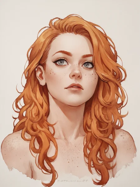 score_9, score_8_up, score_7_up, score_6_up, score_5_up, score_4_up, <lora:p3np0v4cXLP:1> p3np0v4c, watercolor, 1girl, portrait, Fr3ckles, freckles, grey eyes, ginger hair, long hair, <lora:Fr3ckledXLP:0.3>