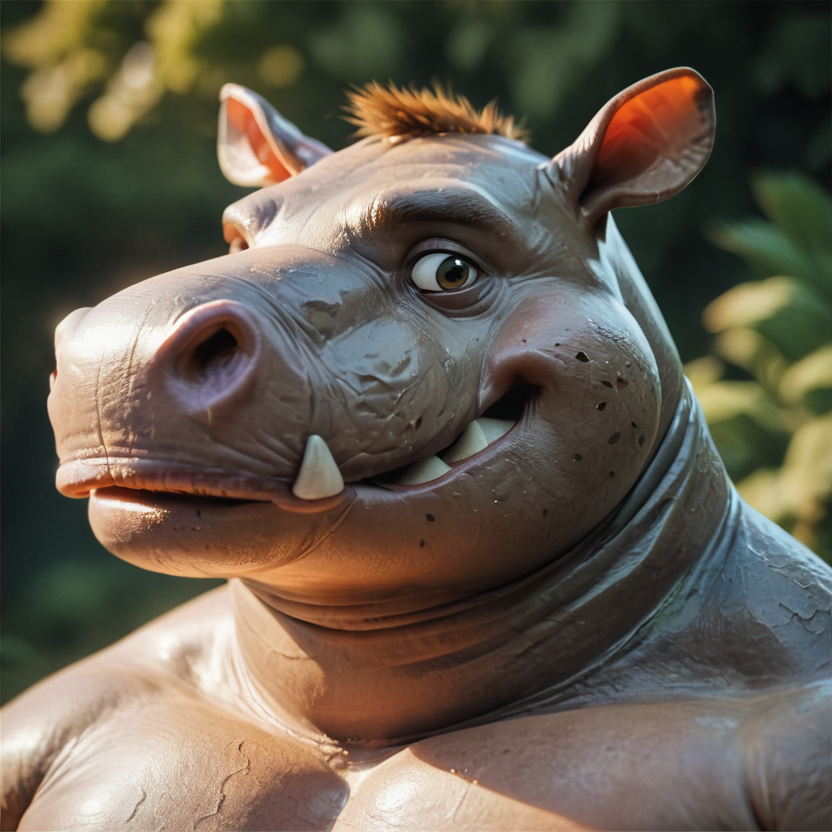 score_9, score_8_up, score_7_up, solo, 1boy,
Hippopotamus Anthro , portrait, <lora:Photo Style LoRA XL:0.8>