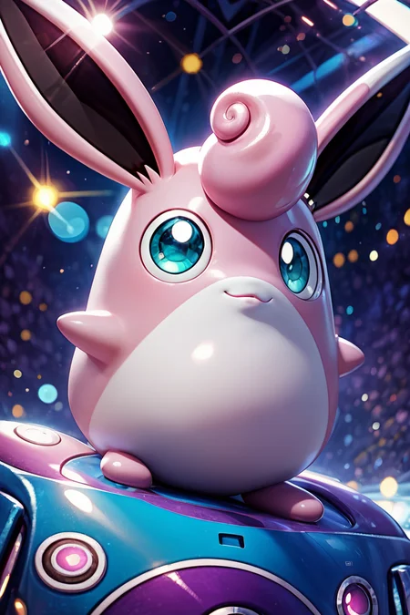 score_9, score_8_up, score_8, BREAK, , ,,, zzWigglytuff, pokemon (creature), no humans, ,<lora:Wigglytuff_Pokemon_PDXL:0.8>, ,,, , BREAK, (ultra realistic,32k, masterpiece:1.2),(high detailed skin:1.1),( high quality:1.1), head tilt, lips, closed mouth, shiny clothes, (upper body), looking at viewer, bokeh, luminescent background, ,,, embedding:zPDXL, Expressiveh, ,,, <lora:RlAnmPDXL:1.0>,