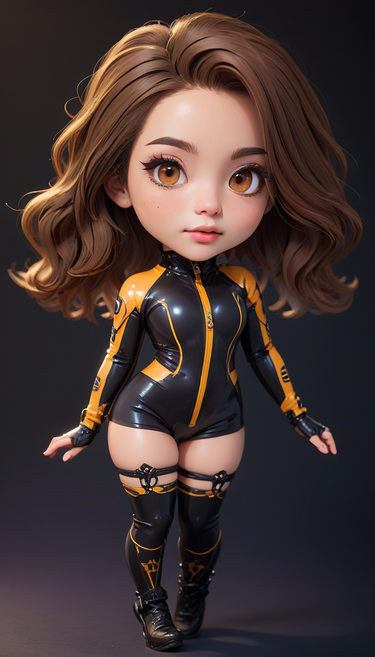 (in ARTIST style:1.7), (masterpiece:1.7), comics style,
(somechibi, chibi, close-up Gorgeous cat girl face,
long hair, wavy hair, very long hair, thighhighs, gloves, zipper, bike shorts, glowing, black background, standing, bare shoulders, smile,
strapless, science fiction, science fiction horns, science fiction headphones), perfect face, gorgeous face, small aesthetic nose, striking brown large eyes, aligned eyes,
(masterpiece:1.8), (highest detailed:1.8), (angle:1.8), perfectly lighted, (contrast), (saturated), (((sharp focus))), (hyperdetailed:1.3), (intricate details:1.2), (Refined details:1.3),
(best quality:1.5), highly detailed textures, vibrant colors, (finely detailed beautiful eyes and detailed face),extremely detailed CG unity 8k wallpaper, (masterpiece:1.8), (highest detailed:1.8), (angle:1.8), perfectly lighted, (contrast), (saturated), (((sharp focus))), (hyperdetailed:1.3), (intricate details:1.2), (Refined details:1.3), (best quality:1.5), highly detailed textures, vibrant colors,
(ultra sharp focus:1.8), (detailed skin:1.8), (thin lines:1.8), (best quality:1.8), <lora:glowneon_xl_v1:0.7>
<lora:SomeChibi_Chibi_Style:1>