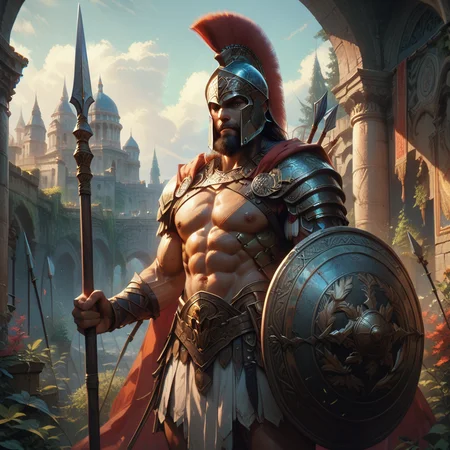 score_9, score_8_up, score_7_up,
 <lora:Spartan_Spear_and_Shield:0.8>	
Spear Warrior
holding spear