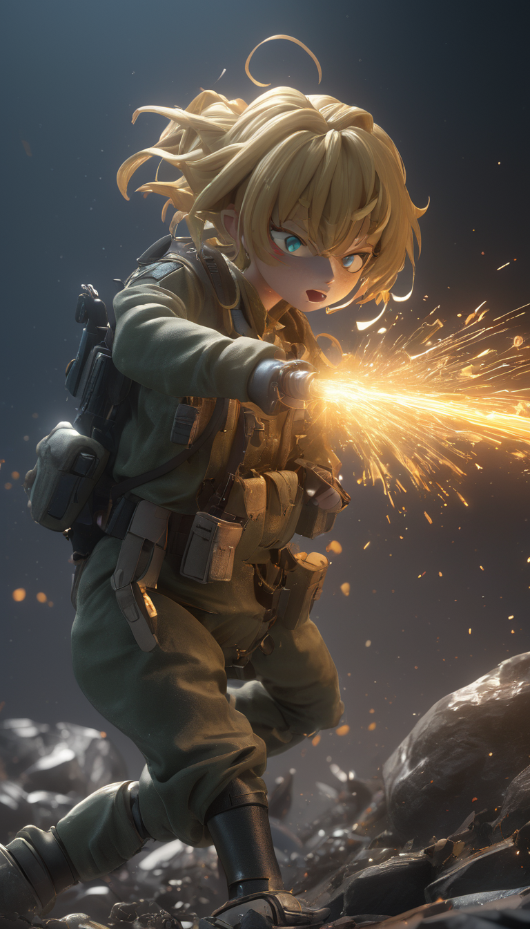 Cinematic scene, hero view, Tanya Degurechaff, Youjo Senki <lora:tanya_degurechaff_xl_v7:1>, action pose, detailed background, masterpiece, best quality, high quality, absurdres, (Extremely Detailed Oil Painting:1.2), glow effects, godrays, Hand drawn, render, 8k, octane render, cinema 4d, blender, dark, atmospheric 4k ultra detailed, cinematic sensual, Sharp focus, humorous illustration, big depth of field, Masterpiece, colors, 3d octane render, 4k, concept art, trending on artstation, hyperrealistic, Vivid colors, extremely detailed CG unity 8k wallpaper, trending on ArtStation, trending on CGSociety, Intricate, High Detail, dramatic, absurdes