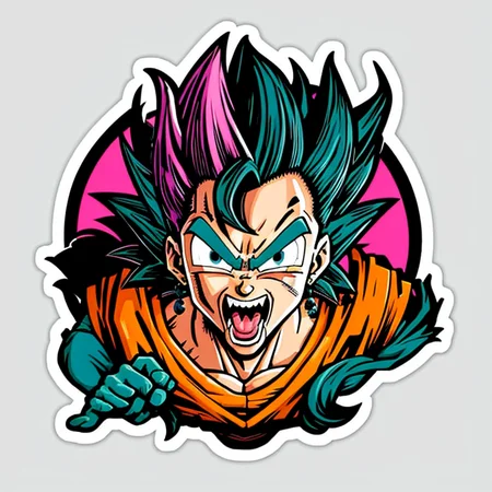 <lora:stickers:0.6> ((stickers)) dragon ball (high quality)