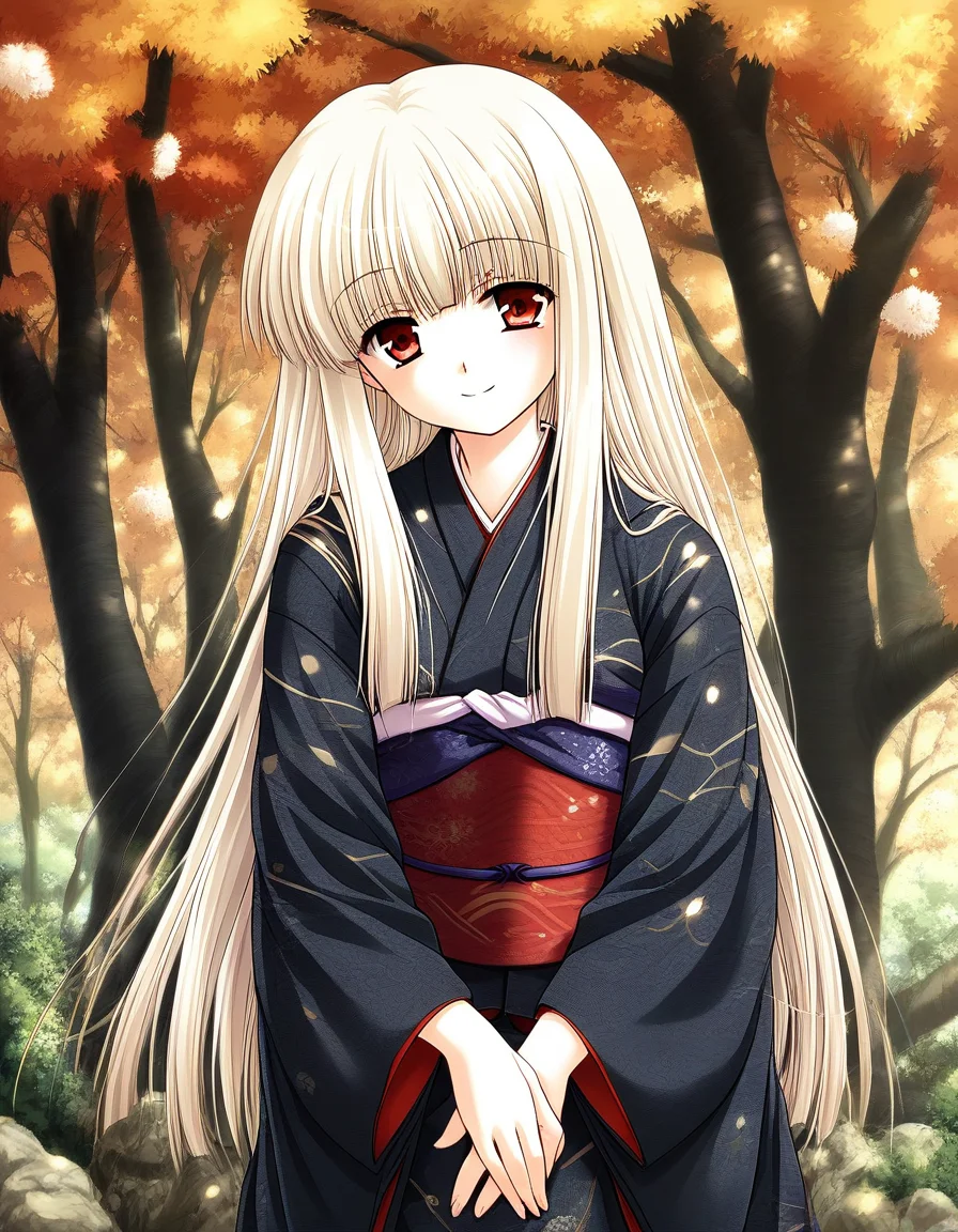 score_9, score_8_up, score_7_up, source_anime, rating_explicit, BREAK <lora:Rindou_Ver2.0_XL:1> Rindou, solo, red eyes, long hair, white hair, blonde hair, albino,
japanese clothes, black kimono, outdoors, sash, obi, day, long sleeves, nature, tree, brown eyes, ãhand between legs
spring,
light_smile,
looking at viewer,
cowboy_Shot,