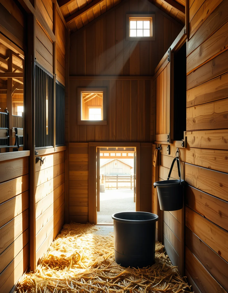 looking at viewer,A woman,straight long black hair, standing inside a rustic horse stall,h0rs3 st4ll, wearing a dusty and slightly worn denim work overall. She has a focused expression on her face.The light filtering in through the wooden slats of the barn creates a warm, golden glow, highlighting small specks of dust floating in the air. In the background, the stall walls are made of aged wooden planks, and a horseâs head can be faintly seen peeking through the open top of the adjacent stall. The atmosphere is earthy and authentic, emphasizing rural farm life. The style is realistic with high attention to detail, natural lighting, and a cozy, slightly nostalgic tone.<lora:SDXLFaeTastic2400:0.4> <lora:extremely_detailed:0.4> extremely detailed, <lora:h0rs3_st4ll:1>, Masterpiece,best quality,hi res,8k,hi res,8k,award winning,(sharp focus, intricate, highly detailed),