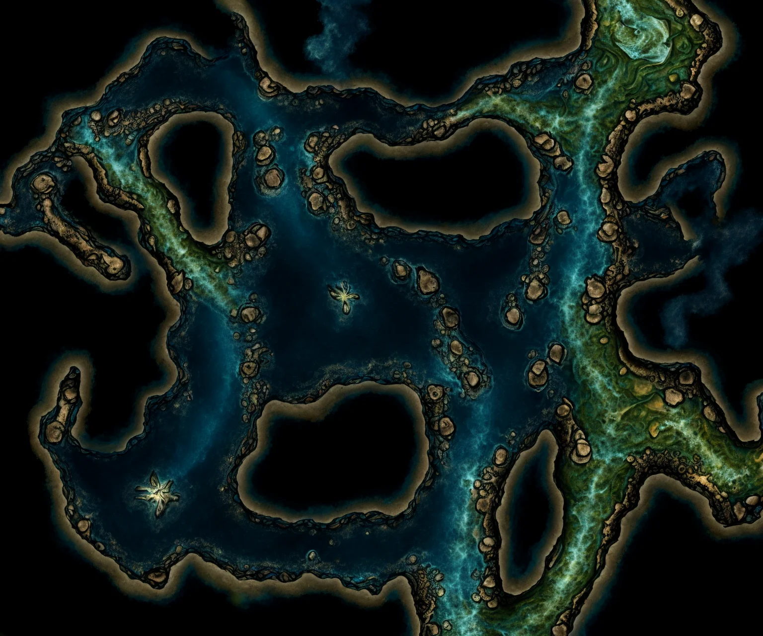 battlemap sea underwater cave