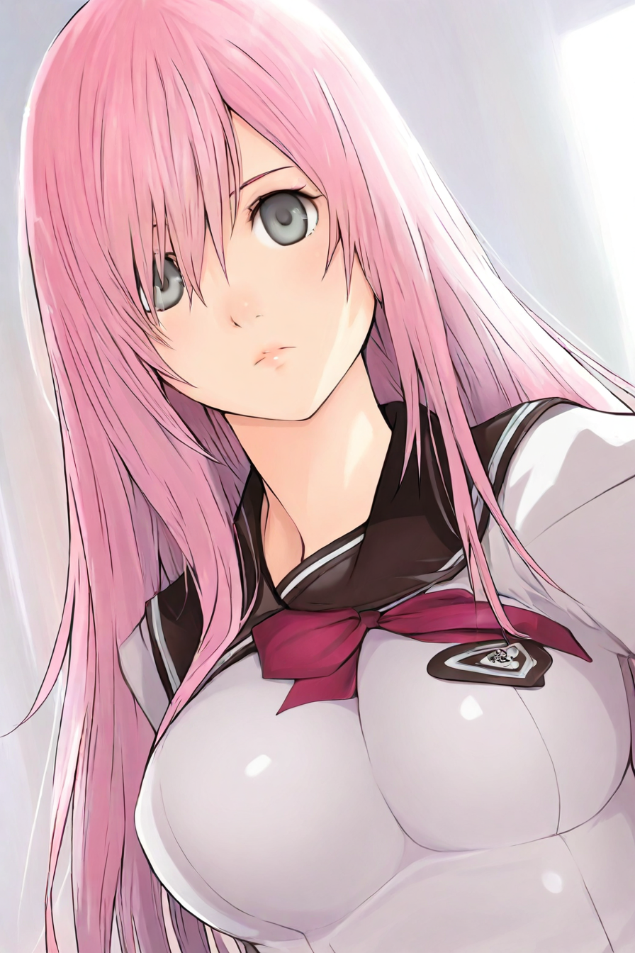 <lora:011-é£è½®å°å¹´-å¸å§å¡XLV3:0.8> , 1girl, simca, grey eyes, pink hair, long hair, school uniform, sailor dress, breasts, 1girl, solo, alone, <lora:oh_great_style_illustriousXL:1>, oh_great_style, masterpiece, highres