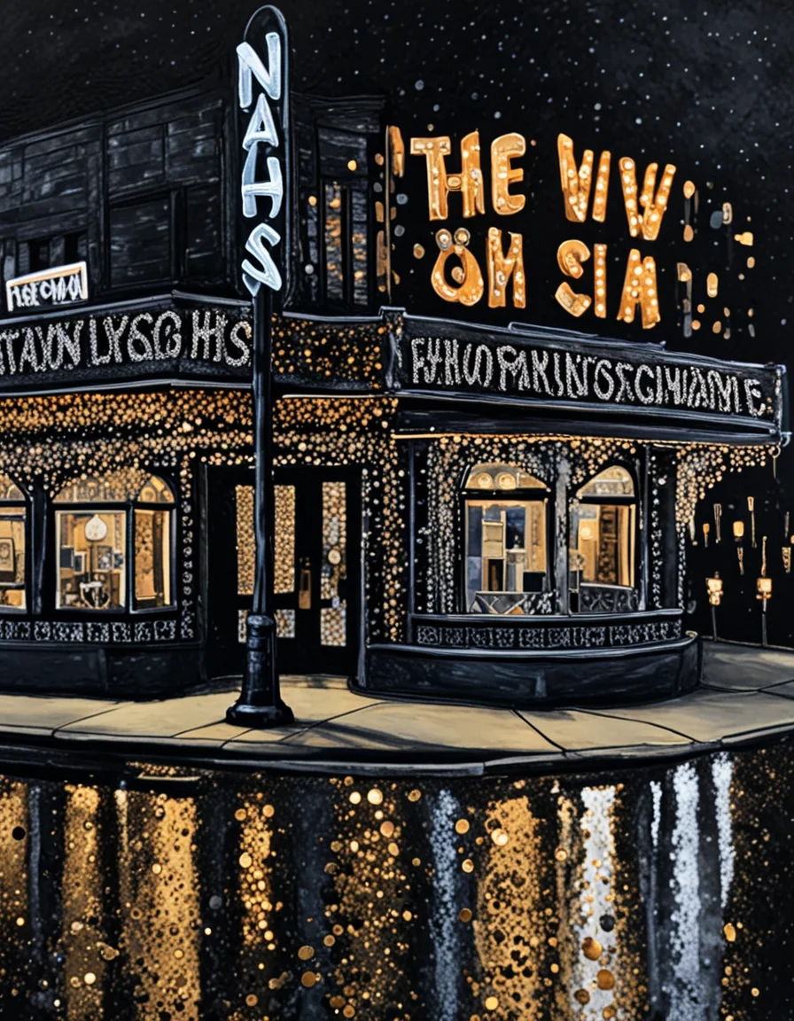 novuschroma63 style bustling 1950s street corner with neon lights , made of silver and gold jewels <lora:sdxl_lightning_8step_lora:1> <lora:novuschroma63 style:1>