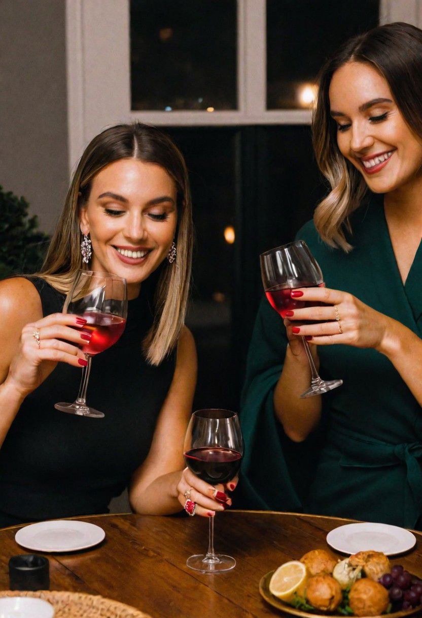 instagram story, girls night, wine, drink