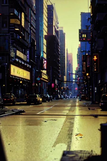 highly insanely detailed, masterpiece, top quality, best quality, highres, 4k, 8k, RAW photo, (very aesthetic, beautiful and aesthetic), bebop cityscape, buildings, radiator, ait conditioning, cardboard box, trash, street, car, <lora:bebopv01:1>, 
pure magenta background,pure black background,pure yellow backgroundâââ