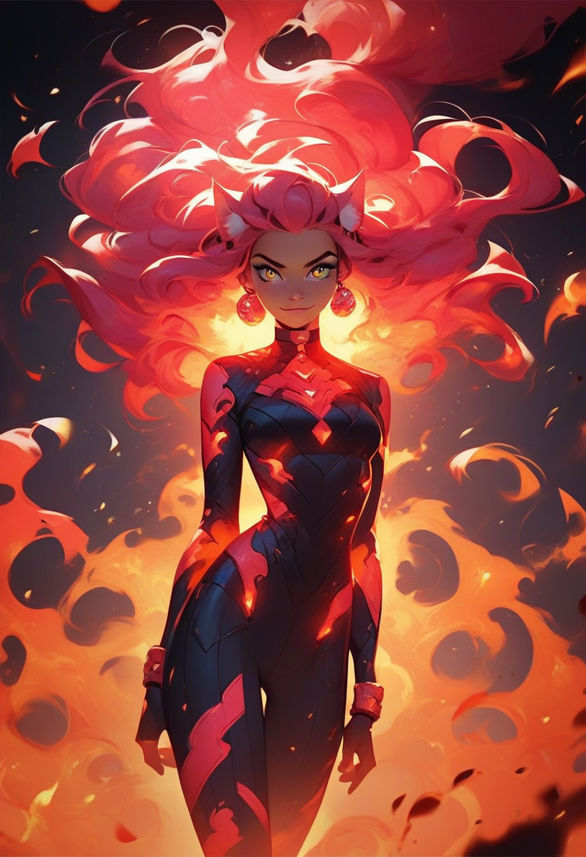 <lora:Fiery_Aura_for_Pony:1> fiery aura, 1girl, score_9, score_8_up, score_7_up, score_6_up, score_5_up, score_4_up, hd, (ultra hd quality details), 8K, cat girl