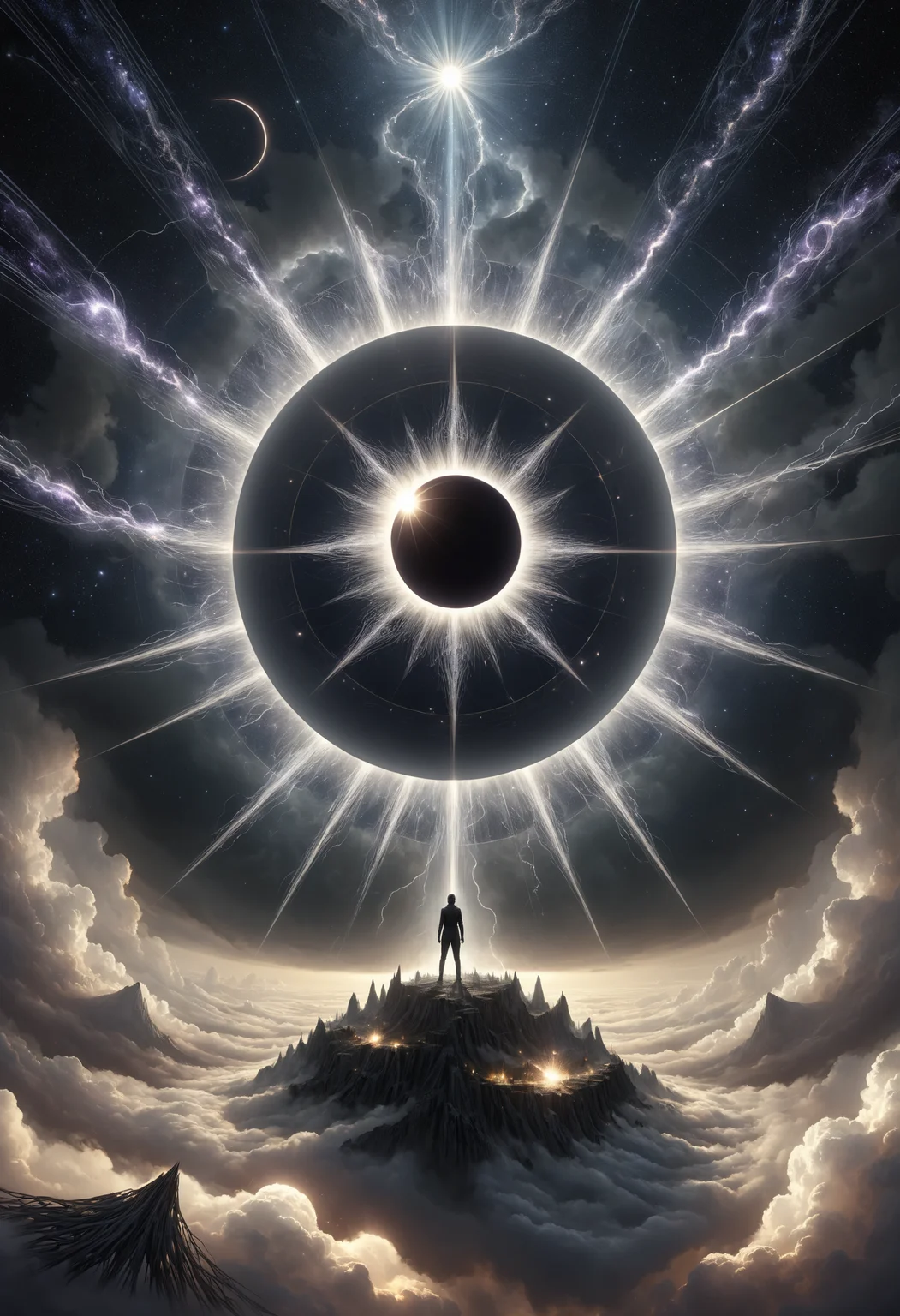 worm's eye perspective, grays shades, concept art of dark psychology, eclipse trails, inner distressed mood, cosmic glory, cluster dispersed rays, evil tendrils overflowing, trending on artstation, Dan Hillier
<lora:dvr-hgh-fnt:0.5> dvr-hgh-fnt