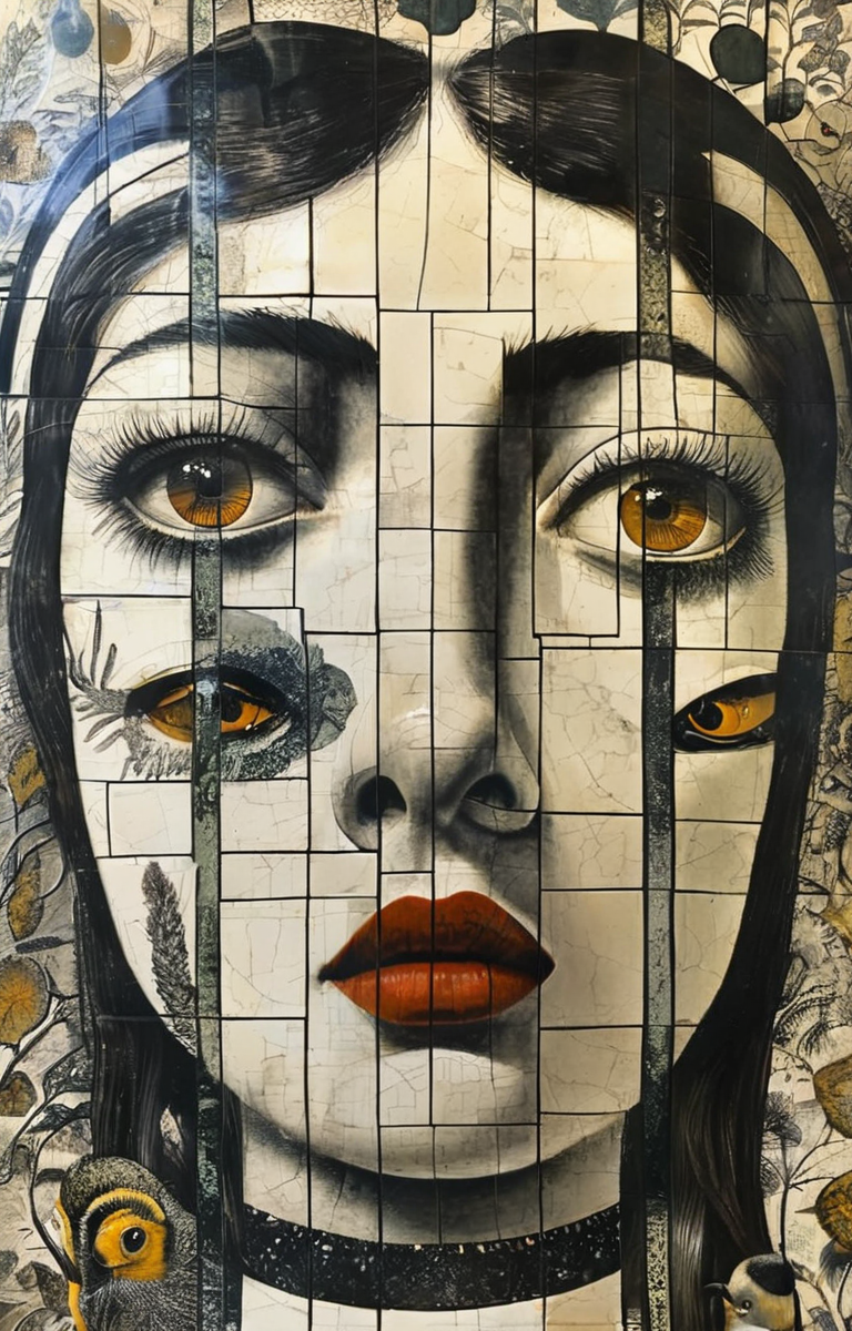 masterpiece,best quality,<lora:tbh150-sdxl:0.9>,style of Piero Fornasetti, animals