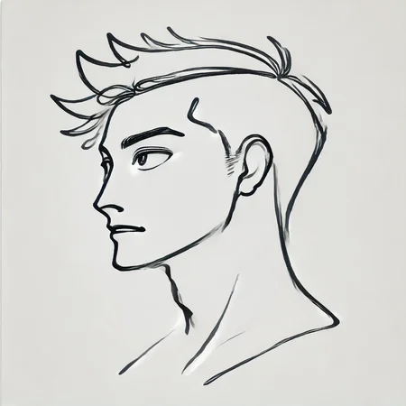 DonM0n3L1n3XL one line drawing, score_9, score_8_up, score_7_up, score_6_up, male kulu-ya-ku, bioprinting specialist, , rating_safe <lora:DonM0n3L1n3XL-pony:1>