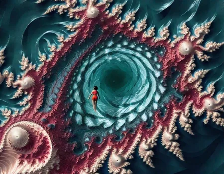 person swimming through a Frac_XL ocean<lora:Frac_XL:1>