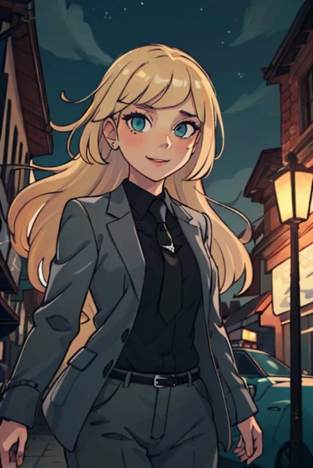 (cowboy shot:1.1), (masterpiece, best quality, high quality, highres, ultra-detailed), lamppost, night, crowd,
1girl, long hair, platinum blonde hair, green eyes, looking at viewer, light smile, allblacksuit,
AS-Adult, Asian-Less, SkinHairDetail, <lora:attire_allblacksuit:1>,
