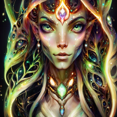 <lora:aiai-DiscoLucid-XL1-v1-captions:0.75> aiai-DiscoLucid style elven pathfinder standing inside a lush forest, braids, tribal facial markings, deep green eyes, internal illumination, soft art by anna dittmann, watercolor style, high quality, 8K Ultra HD, masterpiece, best quality