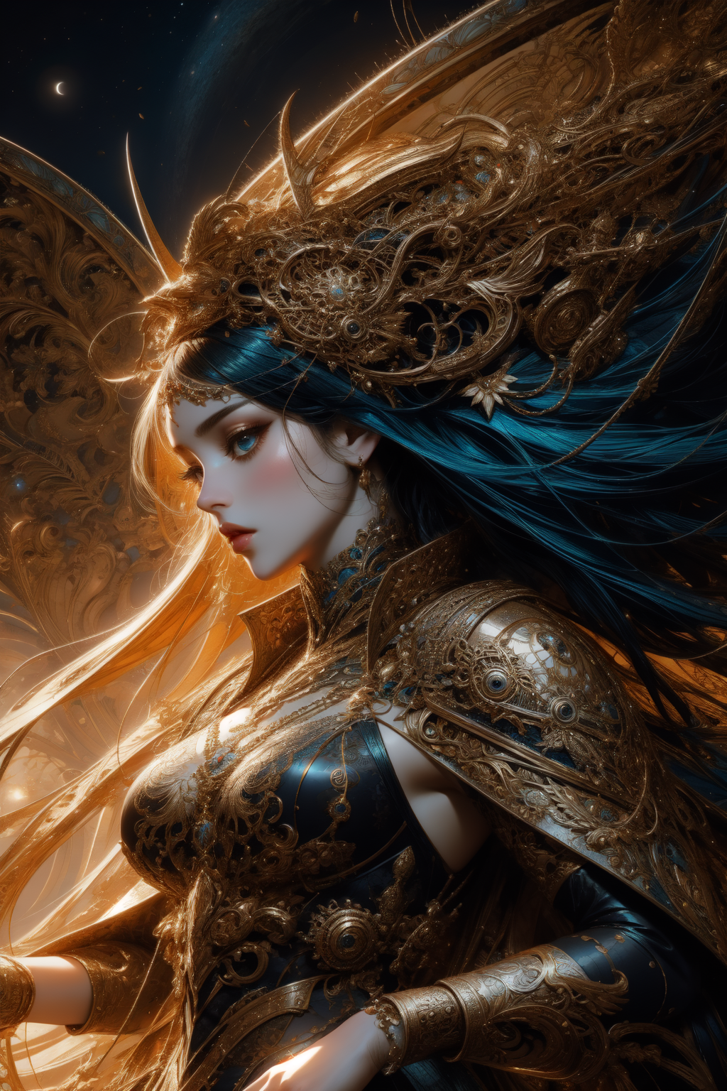 1girl, fantasy Digital artwork, dense roots and hillside, highly detailed, professionally shot of a [Angry|Rubbery] Fatigued Bulgarian ([Saturn's rings|Surfboard]:1.3) , it is made from Dwarf Planet Pluto, it is inspired by Nintendo, simple Kodak portra background, Moon in the night, Wide view, Realistic, Frightening, Cybergoth Fashion, moody lighting, Selective focus, Infrared, caustics, surreal design, beautiful, trending on artstation, [ (expressionism art by Ernst Ludwig Kirchner:0.8) : (Zhang Jingna:0.9) : (Posuka Demizu:1.2) :14]