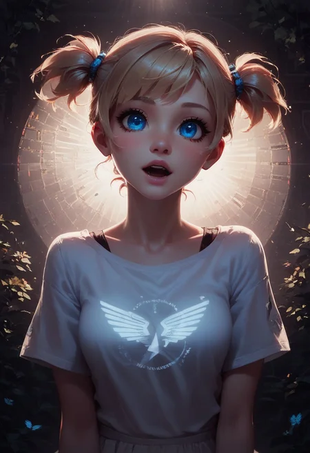 score_9, score_8_up, score_7_up, 1girl, cute, short twintails, head tilt, open mouth, cute, blue eyes, 
highly detailed, intricate, zzCitronCAT, dynamic lighting,