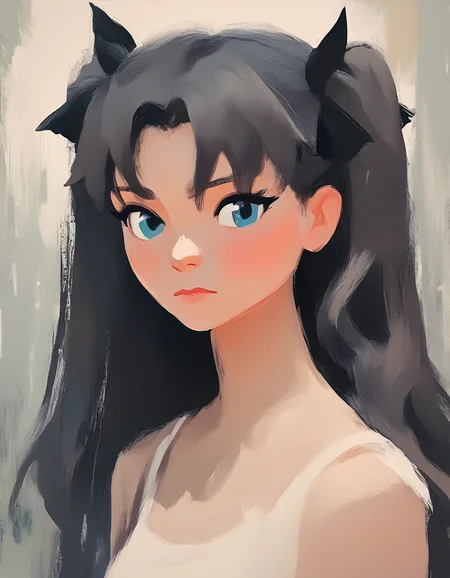 ncpy88 style tohsaka_rin <lora:ncpy88 style:1>, score_9, score_8_up, score_7_up, score_6_up, score_5_up, score_4_up