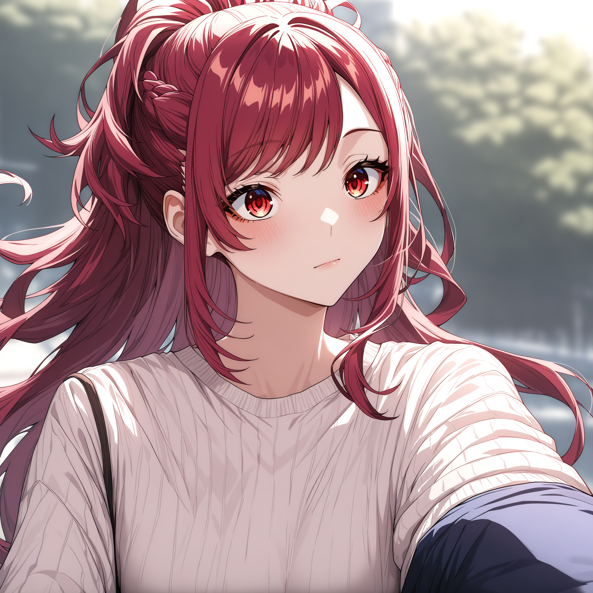 masterpiece,best quality,newest,absurdres,highres,safe,<lora:noobai_ep11_stabilizer_v0.138_fp16:1>,kaede kazama,red hair,<lora:Kaede Kazama_1:1>,1girl,