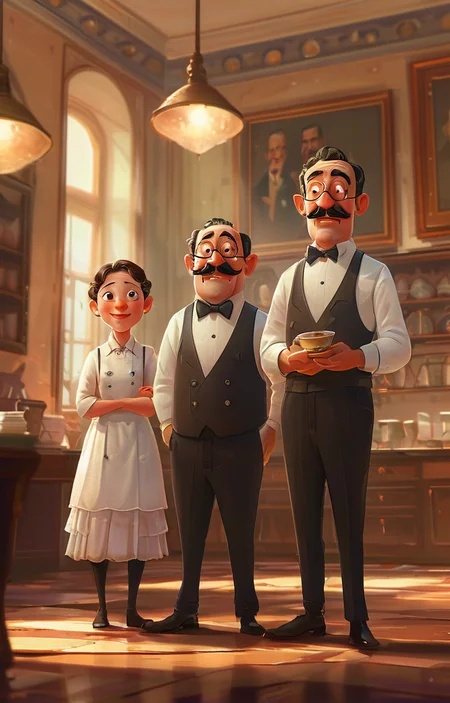 masterpiece,best quality,<lora:tbh2-sdxl:0.9>,illustration, portrait of family