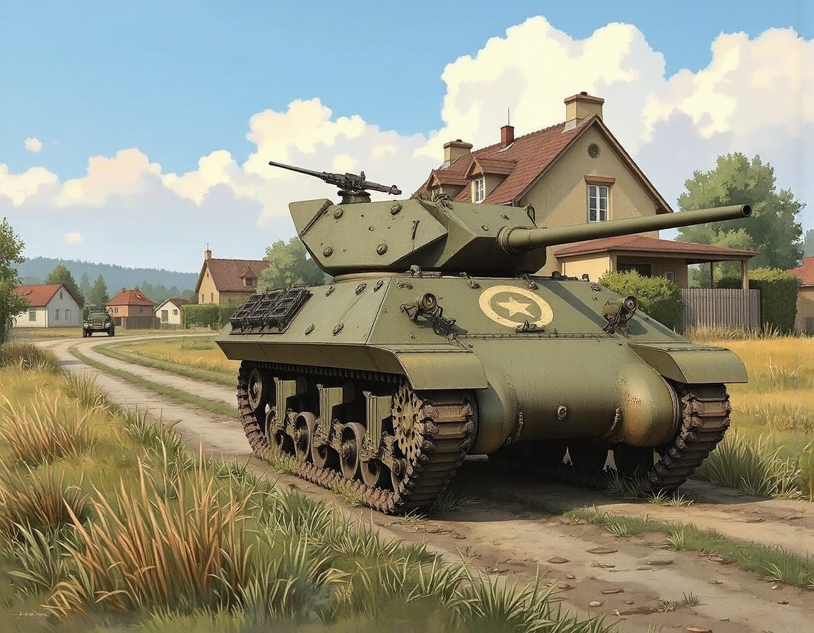 color pencil sketch of battlefield,, masterpiece, best quality, World War II (1.5), harsh atmosphere of the battlefield (1.4), dust (1.1), sophisticated weapons (1.0), atmospheric lighting (1.1), cinematic composition (1.2), historical accuracy (1.4), military fortifications near the German border, 
<lora:color pencil sketch_flux-shakker.ai-000005:1.2>,<lora:m10:0.9>,m10,
M10 tank destroyer moving through a rural town in France in the 1940s.