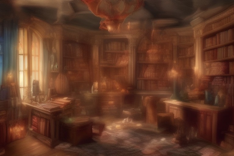 a fantasy bedroom that is also the owner's personal library with books everywhere
FanStu